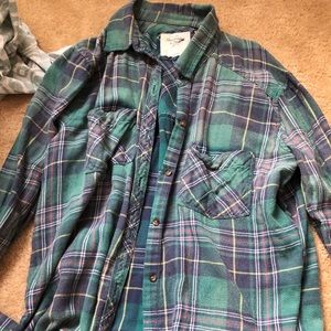 Abercrombie & Fitch distressed flannel size L